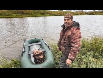 РЫБАЛКА ОСЕНЬЮ НА СЕТИ. ПЕРЕСТАВИЛИ СЕТИ НА БОЛЬШОЕ ОЗЕРО. ВЯЧЕСЛАВ МНЕ ПОМОГАЕТ.