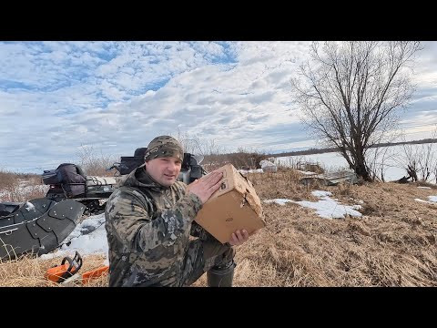 ТАЩИМ ГРУЗ НА МЕСТО ОХОТЫ. АНОМАЛЬНОЕ ТЕПЛО НА СЕВЕРЕ.
