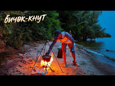Чорний БИЧОК - КНУТ КЛЮЄ на ВОДОСХОВИШІ!