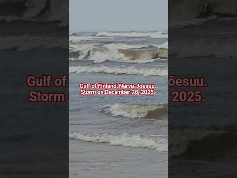Gulf of Finland. Narva-Jõesuu. Storm on December 28, 2025. Gulf of Finland. Narva-Jõesuu. Storm on December 28, 2025.