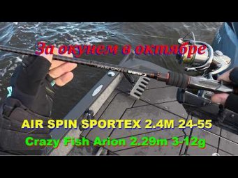 За окунем в октябре.  AIR SPIN SPORTEX. CrazyFisf Arion