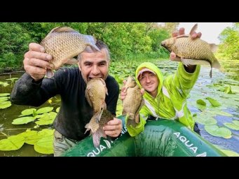 Повен ЧОВЕН РИБИ ГОЛИМИ РУКАМИ!!! Варимо РАКІВ!!!