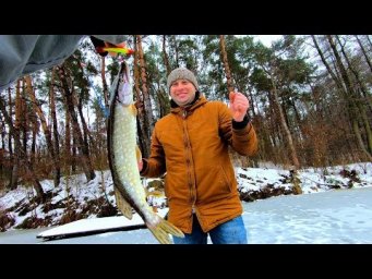 Полный отрыв по щуке на балансиры! Щучье эльдорадо в лесу! Готовим наш улов прямо на льду!